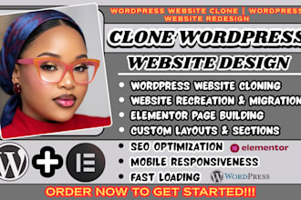 clone wordpress website, wordpress website clone, website recreation