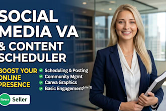 be your social media virtual assistant and content scheduling manager