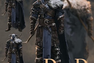 create dnd character art and concept art fantasy