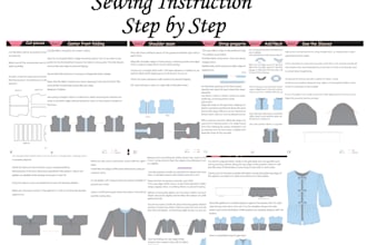 create a sewing instruction step by step