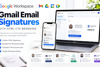 create google workspace gmail email signatures with HTML cta branding