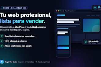 diseño y desarrollo tu sitio web profesional completo, seguro y a medida