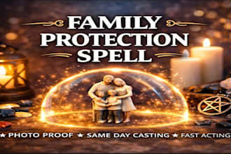 cast unbreachable family evil eye protection spell remove, curse negative energy