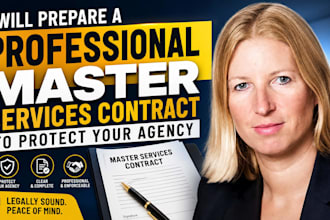 prepare a professional master services contract to protect your agency