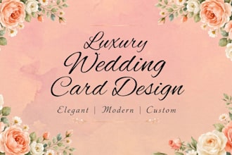 design luxury islamic wedding card and wedding invitation