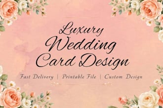 design luxury islamic wedding card and invitation cards