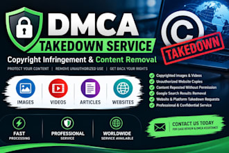 dmca copyright infringement  content removal service  takedown requests