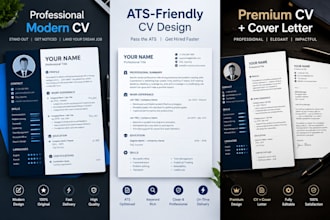 design a professional CV and resume