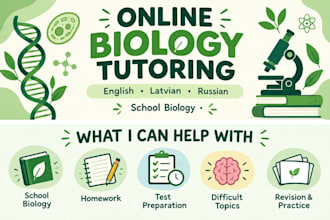 teach biology online and help with difficult topics