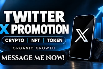 do twitter promotion x crypto marketing nft token organic growth x followers