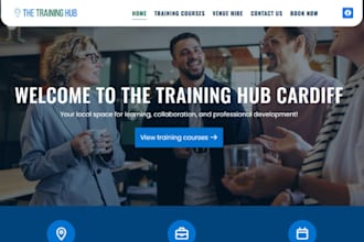 design squarespace vocational training website training course education website