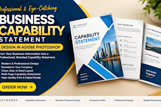 design business capability statement on photoshop