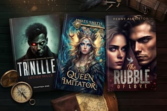 do a professional book cover, paperback, ebook hardcover and dust jacket