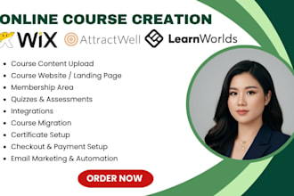 create learnworlds or attractwell online course expert