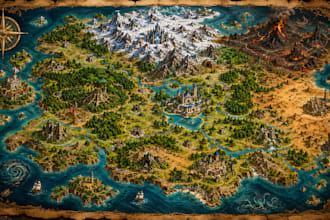 design a custom fantasy rpg and dnd map for your adventure