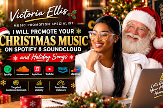 promote christmas music on spotify soundcloud and holiday songs to listeners