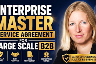 write an enterprise master service agreement for large scale b2b
