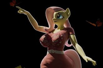 do 3d anthro my little pony art