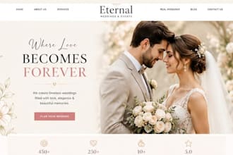 build wix wedding event website wedding planner website registration booking