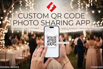 build a custom qr code photo sharing web app for weddings and events