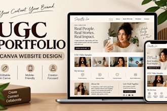design a ugc portfolio website in canva