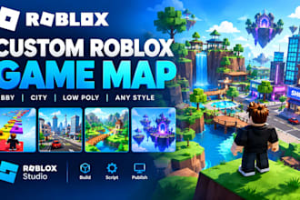 build roblox map,roblox game map, roblox studio city map, obby map, low poly map