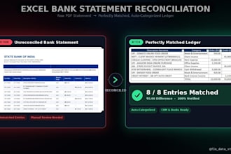 do bank, credit card reconciliation, transaction matching and bookkeeping