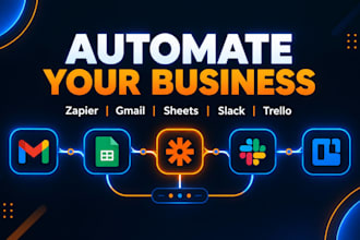build zapier automations for gmail, sheets, forms, slack and trello