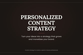 create a personalized social media content strategy