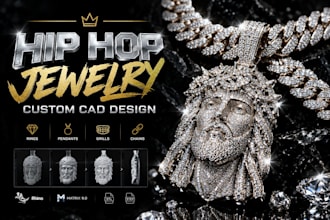 design custom hip hop cad jewelry pendants grillz and iced out pieces