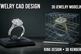 3d cad modeling, jewelry design, silicone mold, 3d printing and dfm engineering