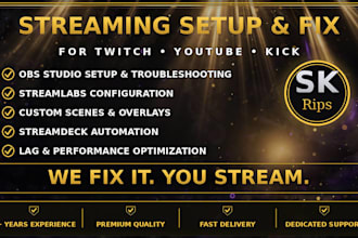 setup streamlabs obs for twtich youtube live streaming