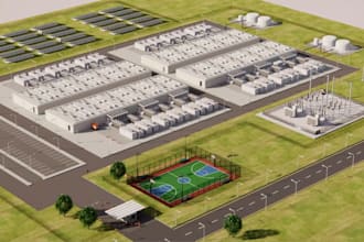 model 3d industrial facility models, site plans, factory, warehouse, commercial