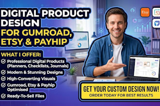 digital product design ebook design template design SEO for gumroad etsy payhip