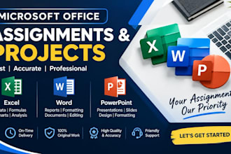 do excel word powerpoint assignments and projects professionally