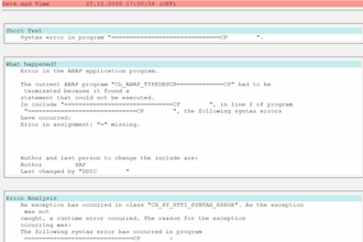 fix sap abap short dumps and runtime errors