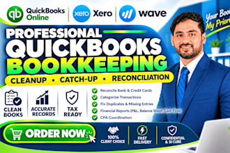 do quickbooks online cleanup, bookkeeping, reconciliation, tax ready financials