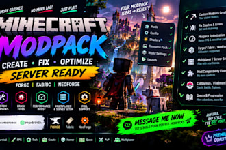 create fix optimize, custom minecraft modpack server forge fabric neoforge crash