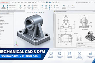 develop manufacturable mechanical products with solidwork, fusion360 and dfm