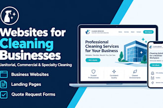 do lead generation website, landing page for janitorial and commercial cleaning