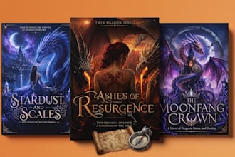 our agency will create an epic fantasy and romantasy book cover design