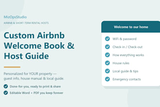 create a custom airbnb welcome book and house manual for your rental
