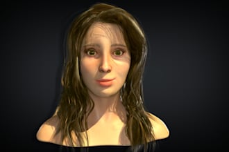 sculpt realistic 3d portrait busts from photos for printing