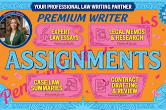 do law,essay, legal research, business law and memo