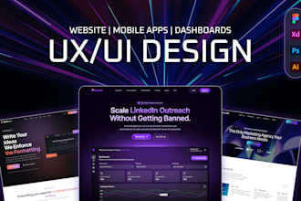 do website UI UX design, dashboard, mobile app, landing page design in figma