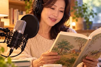 narrate your korean audiobook in a warm female voice
