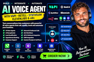 build an ai voice agent using vapi retell synthflow elevenlabs n8n