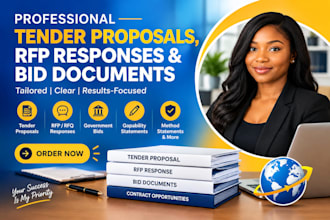 write professional tender proposals, rfp responses and bid documents