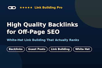 build high quality backlinks for off page SEO