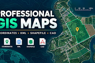 create professional gis maps from coordinates, kml, cad file
